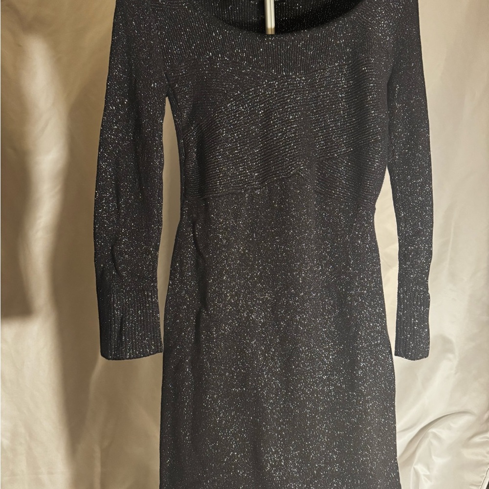 White House Black Market Sparkling Black Dress